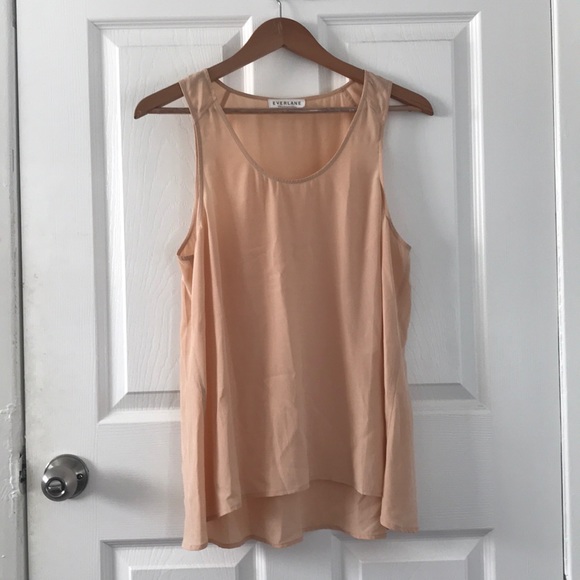 SOLD - Everlane Blush Silk Tank - Picture 3 of 4